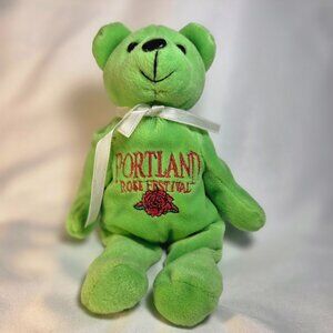 Portland Oregon Rose Festival Blush Teddy Bear Year 2000 Collectible